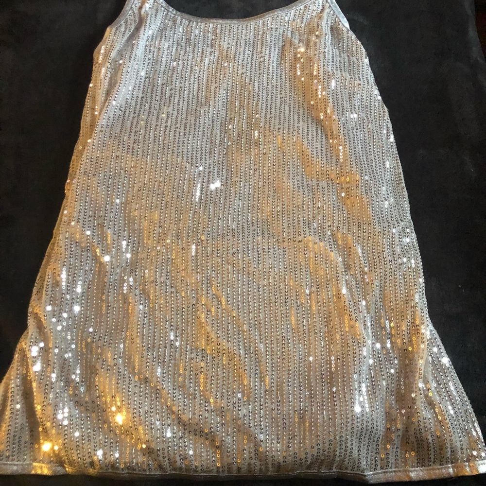 Silver Sequin Women's Top